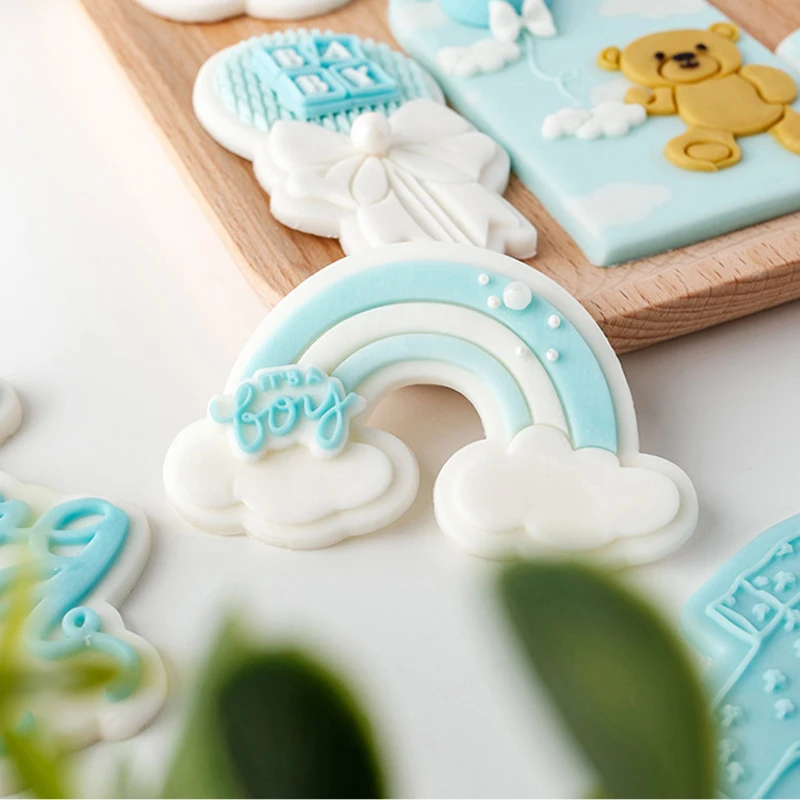 Life Event 3D Pattern Acrylic Cookie Cutter & Embosser Stamp And Biscuit Cookie Fondant Embosser Stamper