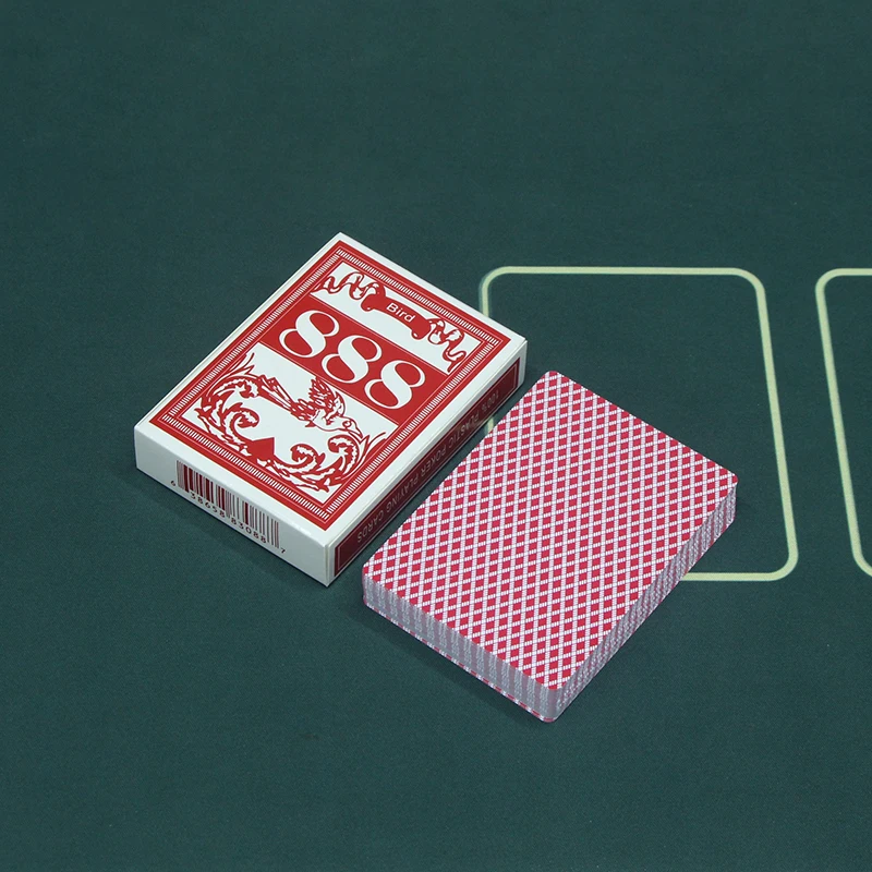888 Poker Playing Card Wholesale 100% Plastic PVC Waterproof Durable Casino Poker Cards Custom Logo Plastic Poker Cards