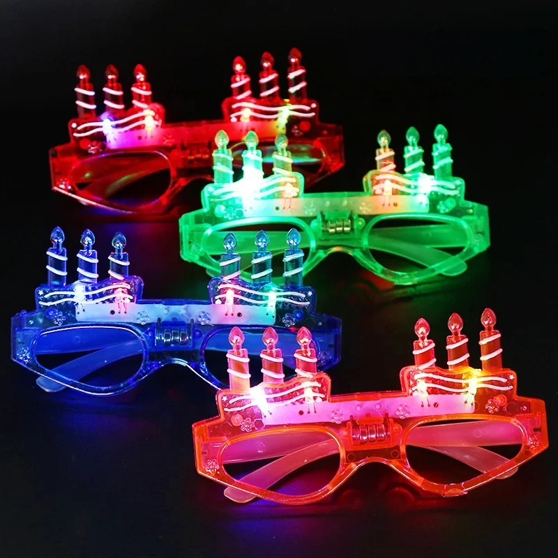 LED Glasses Glow in the Dark Flash Light up Glasses Neon Party Favors Luminous for Kid Adult Birthday Party Supplies