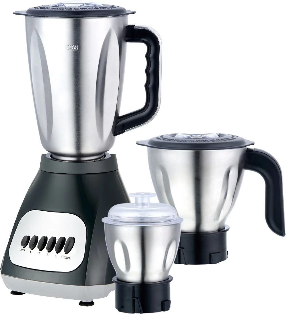 NK-B155 Stainless-steel 4 blades Food Blender 500W Plastic Countertop Blender 6 setting button with pulse