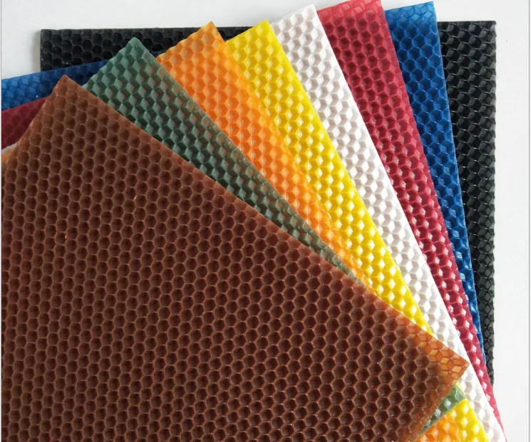 hot sell wholesale diy candle honeycomb organic  beeswax  comb foundation  sheets  color