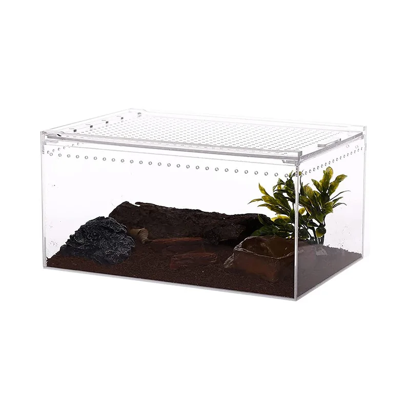 Magnetic Acrylic Large Enclosure Reptile Breeding Box Terrarium Cage for Insect Tarantulas Amphibians Caterpillars