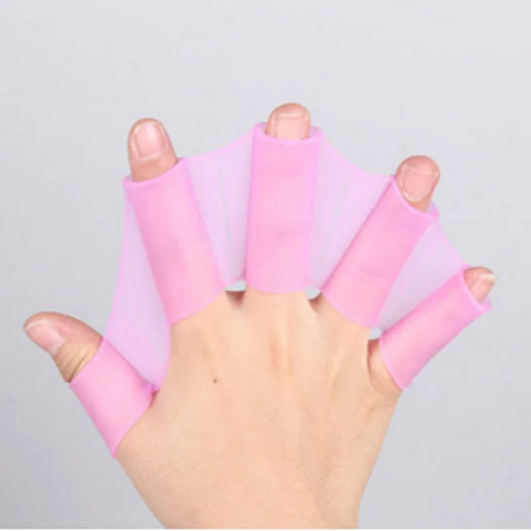 Finger Fin Swimming Training Hand Paddles Silicone Swimming Hand Webbed Hand Fins Swim Training Gloves For Kids