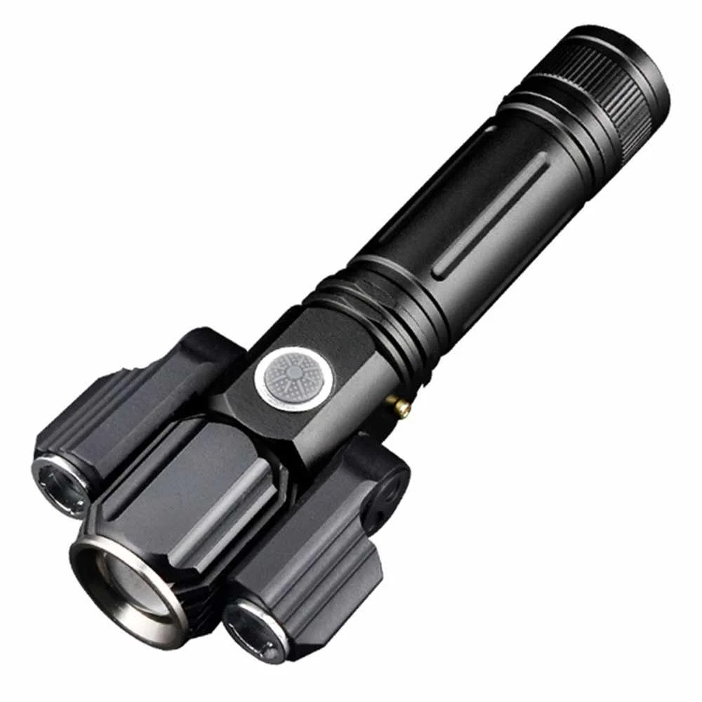 
High Power LED Flashlight - Light Portable Zoomable Waterproof Medium Size With 4 Modes - Best High Lumen Outdoor Camping 