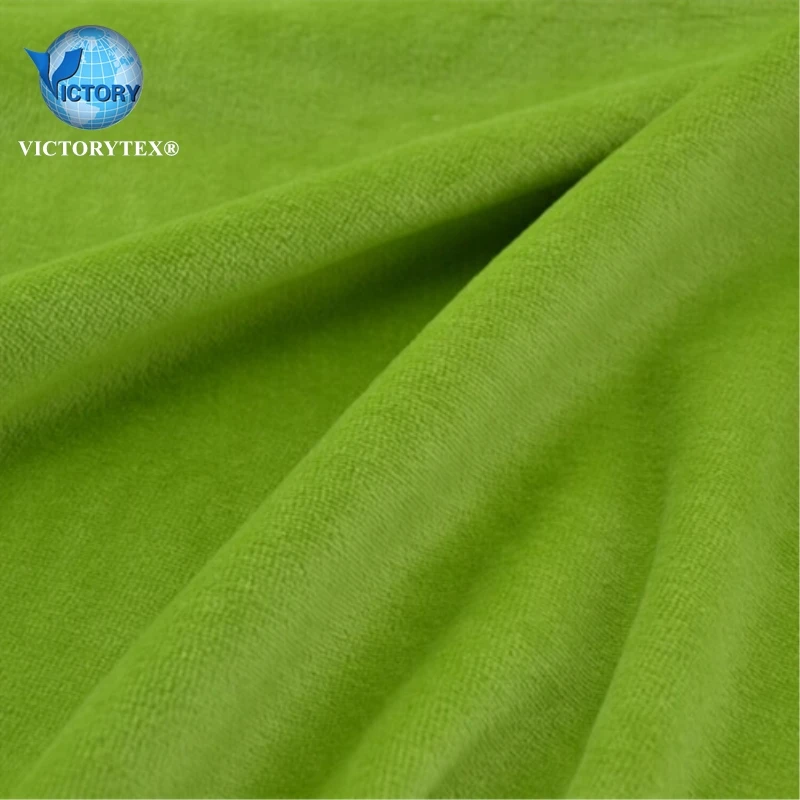 China Suppliers Knitted 80% Cotton 20% Polyester Organic Bamboo Terry Towels Women Tracksuit CVC Velvet Velour Fabric
