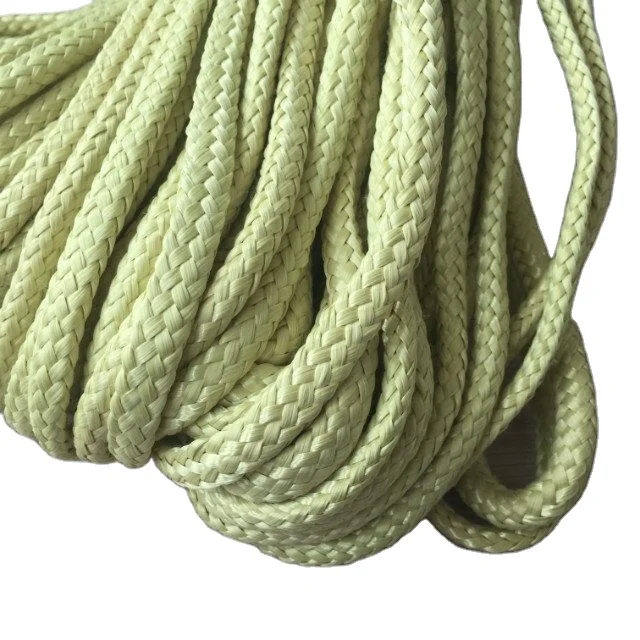 High Performance 8 Strand 8mm*220m Double Braided Aramid Rope For Heat  Resisting