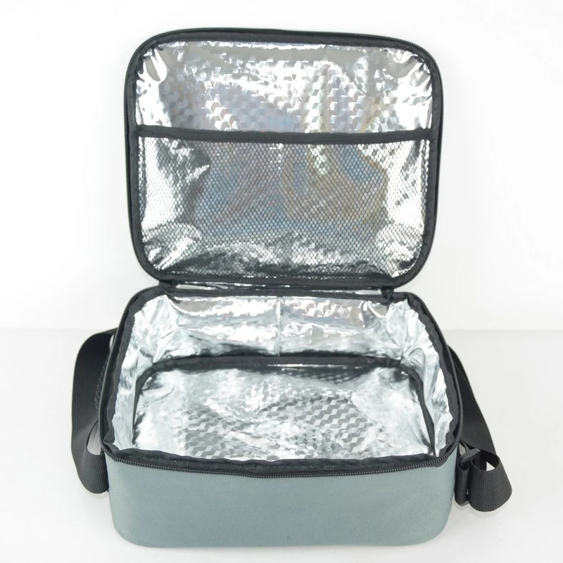 
Simple design insulated lunch cooler bag made of RPET snowflake 