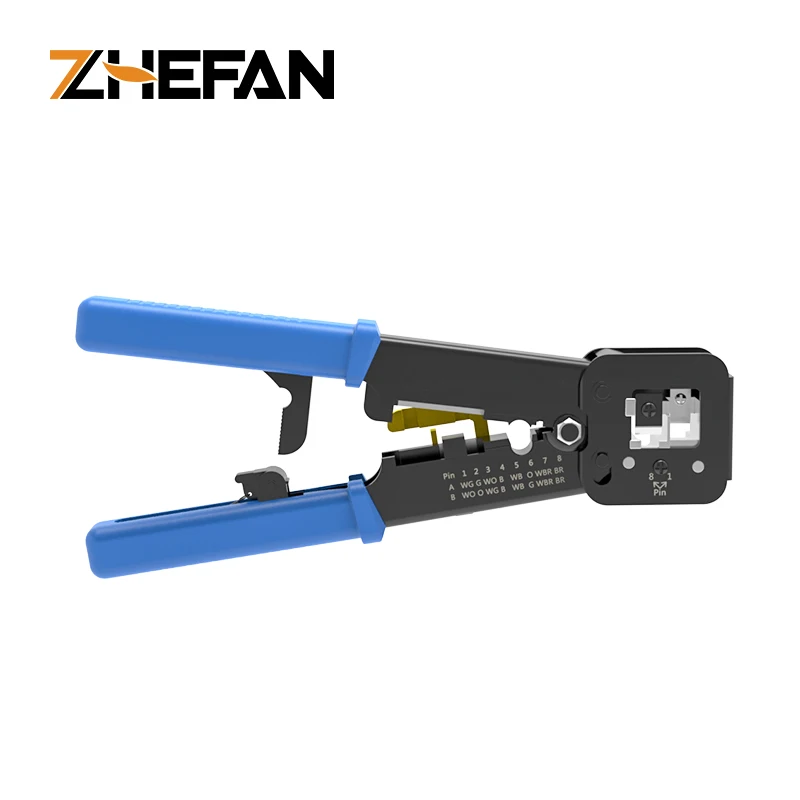 ZHEFAN Multifunction Pass Through Crimping Pliers Rj45 Network Cable Crimping Tool Network For Rj11 Rj12 Rj45 Connector