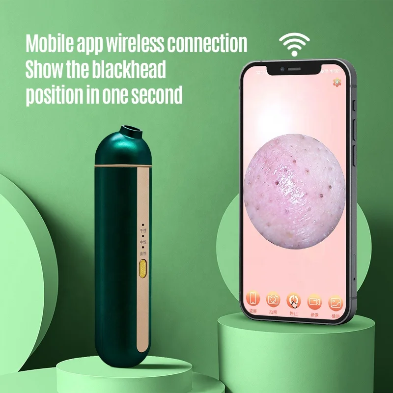 Wholesale WiFi Visual Suction Pore Vacuum Blackhead Remover With Camera blackhead vacuum remover for rosacea treatment