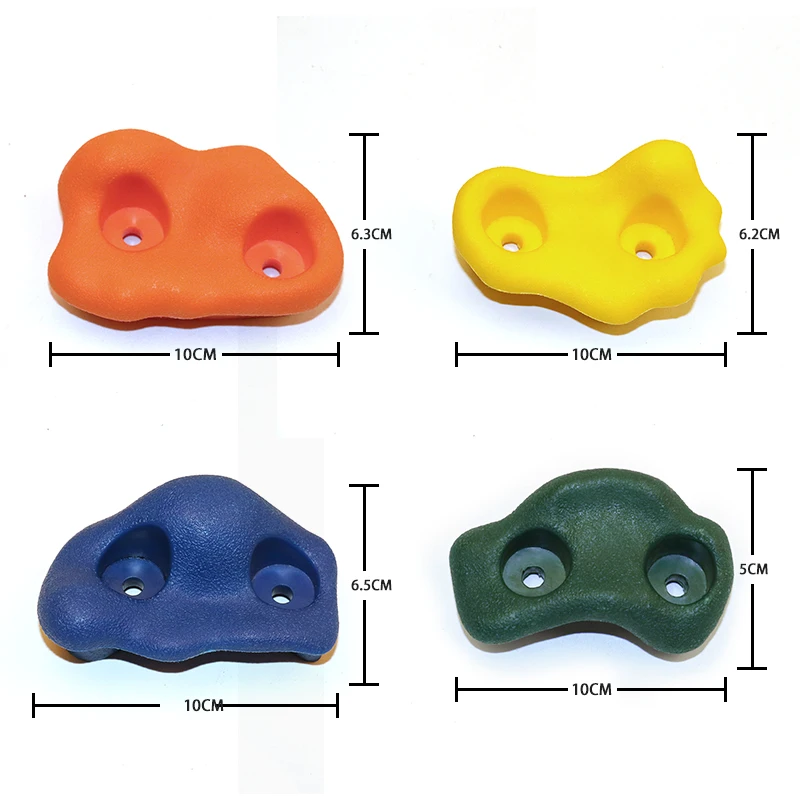 Kids and adults outdoor climbing wall use plastic climbing holds