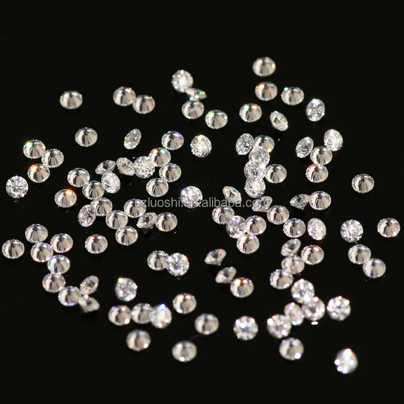 Factory Wholesale Price Per Carat Synthetic 0.8 to 2.9mm Small Size DEF White Round Cut Loose Stone Moissanite Diamond Melee