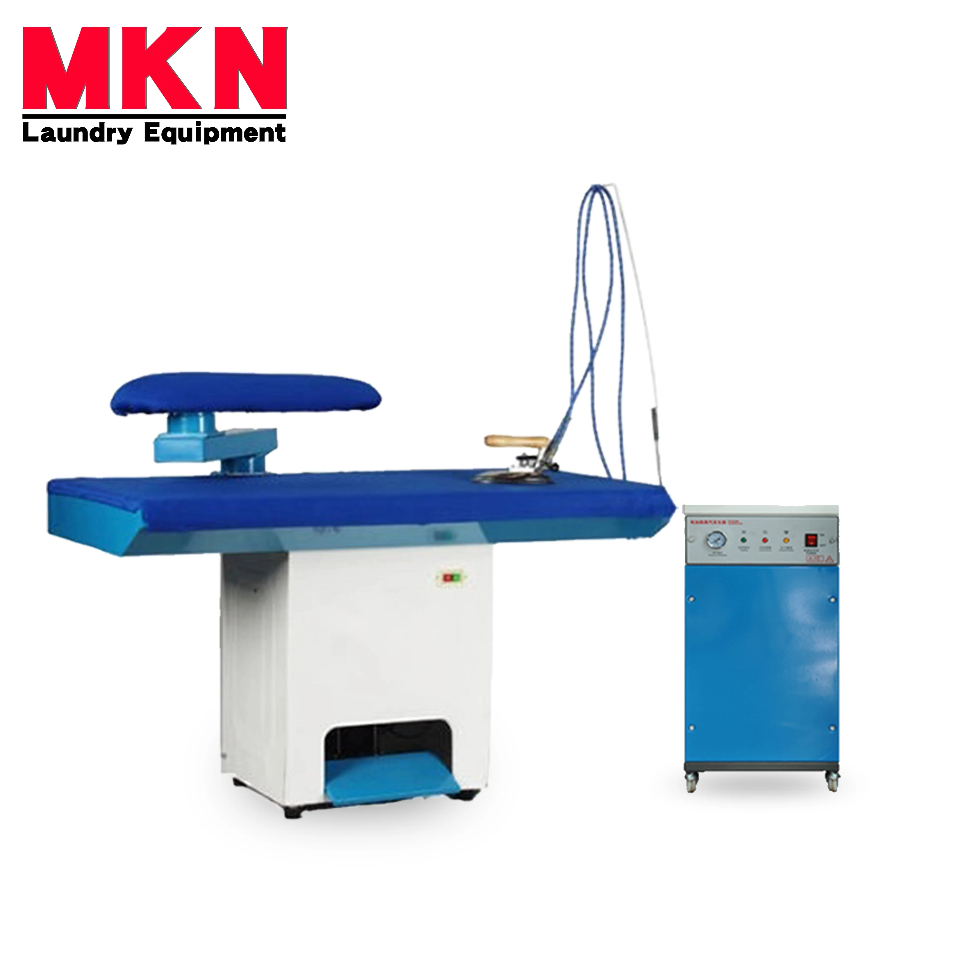 MKN Factory Good Price Laundry Business Industrial Laundry Ironing Table With Steam Generator Machine
