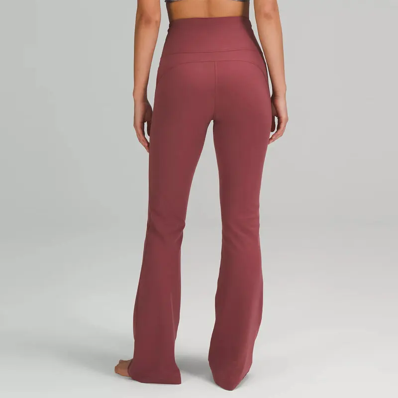Wholesales custom logo active wear butt lift women gym fitness breathable bell bottoms pants flared yoga leggings