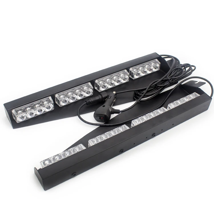 
32 LED strobe light 12V red blue amber white dash deck emergency vehicle warning strobe police light for car windshield chuck 