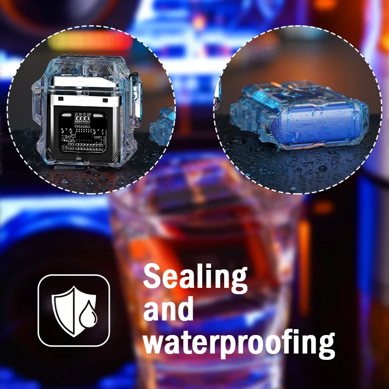 Electric Dual Arc Plasma Lighter Flameless Windproof Waterproof USB Rechargeable with Type C Fast Charging