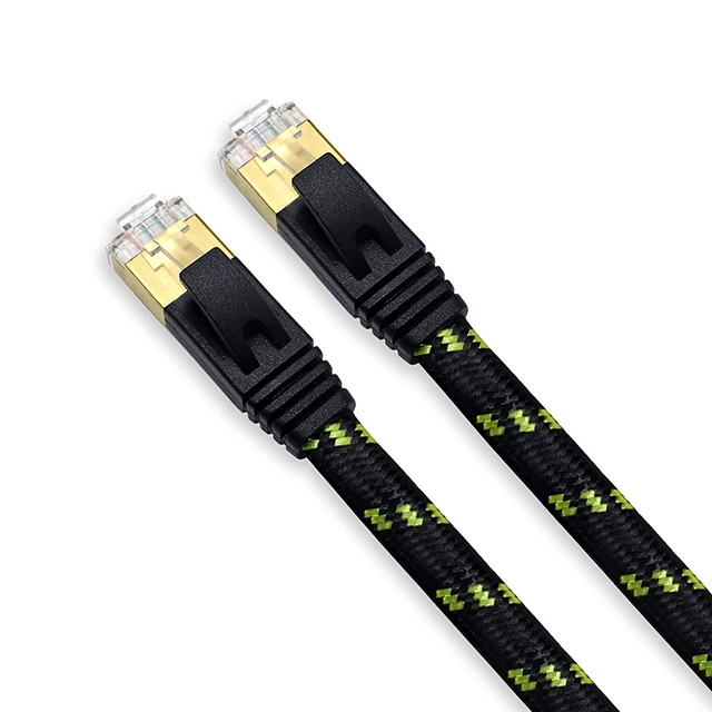 Heavy Duty High Speed 26Awg Cat 8 Black 3M Rj45 Network Fiber Optic Lan Cable With Rj 45