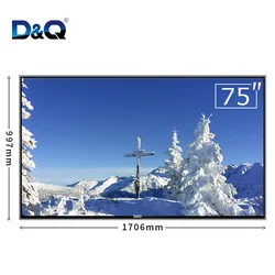 DQ hot sale flat screen tv android television 85 led tv smart China smart android led 4K-UHD factory cheap NO OLED  smart tv