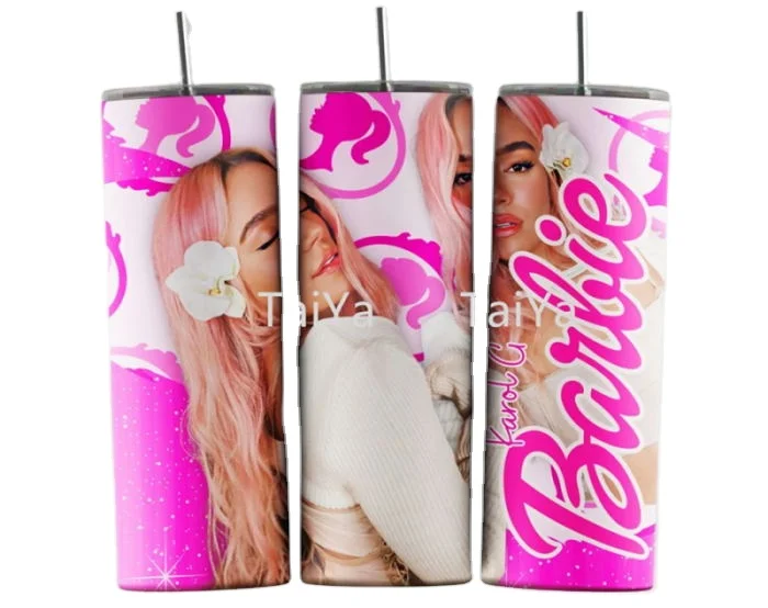 High quality karol g coffee mugs stainless steel vacuum travel cup with lids and straws custom logo cups