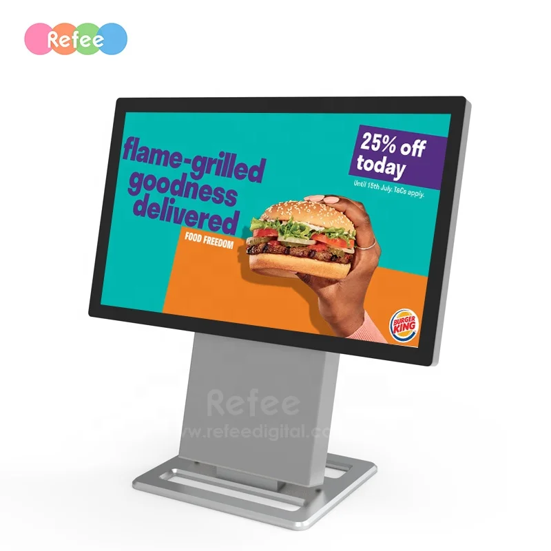 Смарт-киоск столешница 13 3 дюймов рекламный экран цифровой вывески Дисплей Стенд вставные экраны для меню