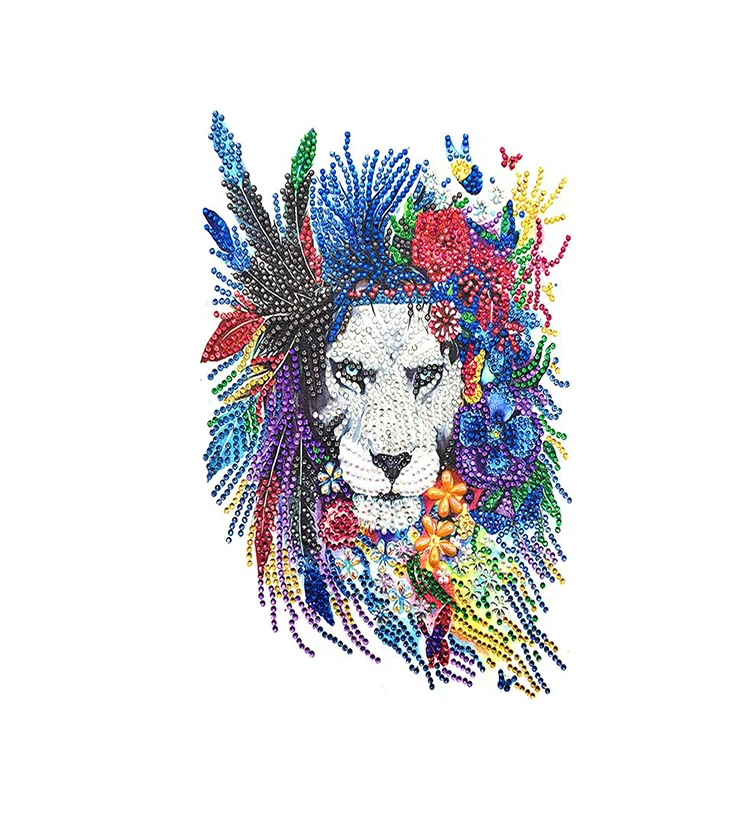  High Quality Beautiful Lion Special Shaped Drill 3D Diamond