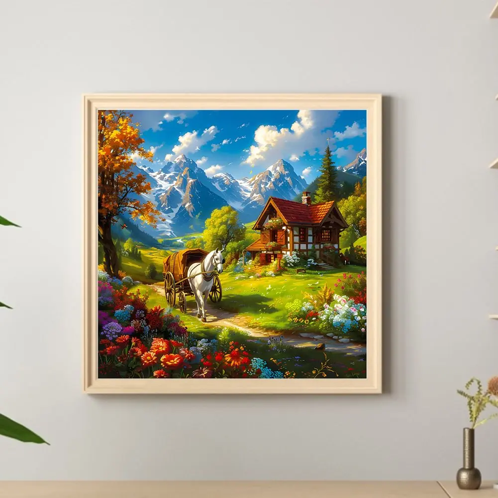На заказ 30*30 см DIY домашний декор алмазная живопись Полностью круглый 5D акриловый Декор для гостиной
