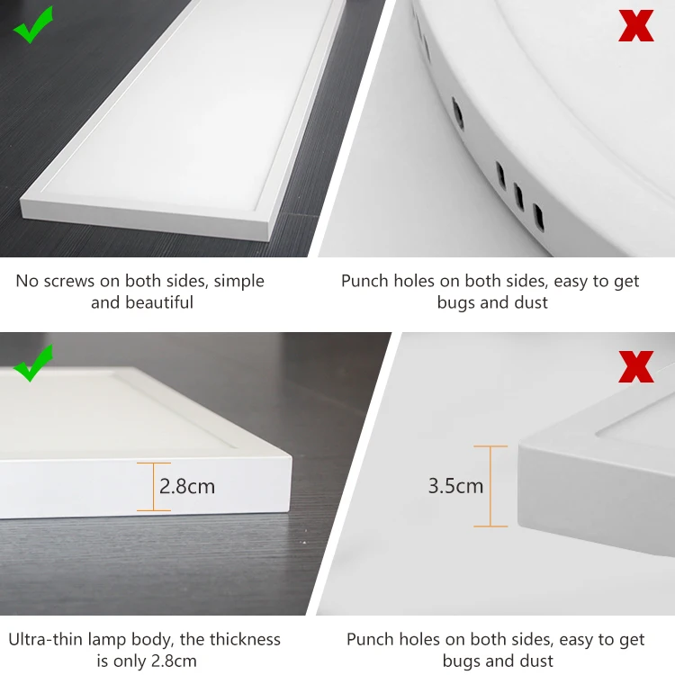 Hot Selling Good Quality Lamps Commercial Indoor Lighting 12w 18w 24w 36w 48w LED Panel Light