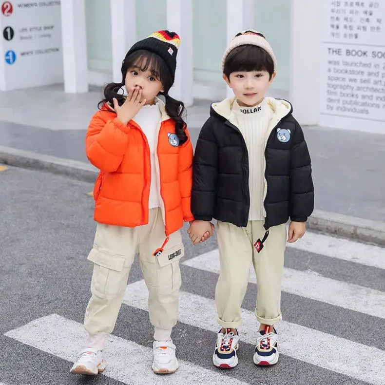 High Quality Custom Brand Logo Winter Jacket Down Padded Kids Boy Girl Puffer Coats