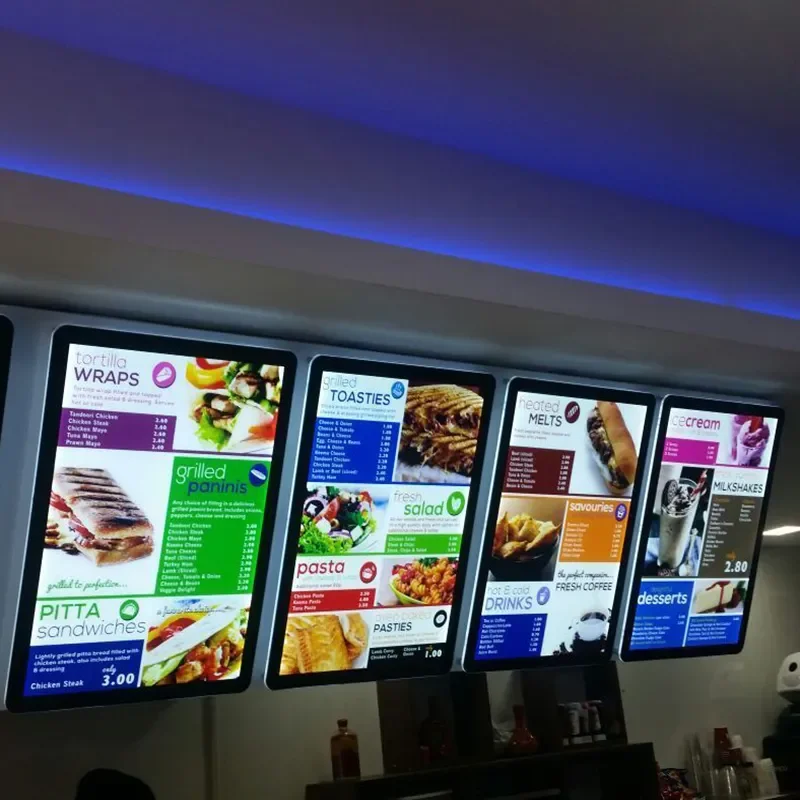 Aluminum Display Board Light Box Cafe Box Menu LED Advertising Menu Board For Restaurant Menu order light box Food