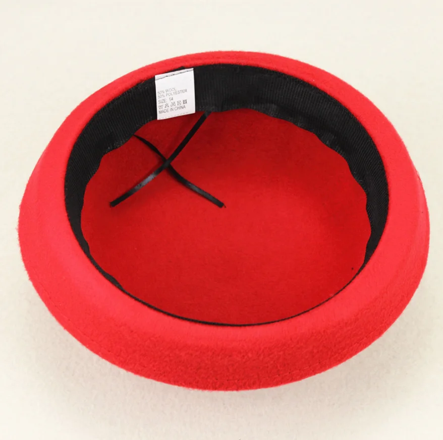 New Classic Wool Bowler Hats Derby Fedora Bucket Caps Kids Roll-up Brim Round Hats Winter Warm Felt Fedora Hats for Unisex