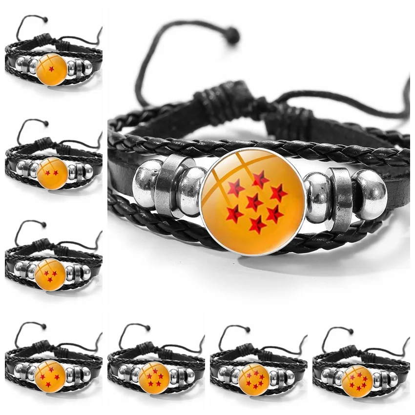 Wholesale Cheap Multilayer Braided Bracelet Gem Anime 7 Star Dragon Ball Bracelet