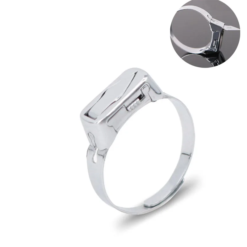 Stainless Steel Geometric Simple Hidden Anillo Blade men&women Self Defense Ring