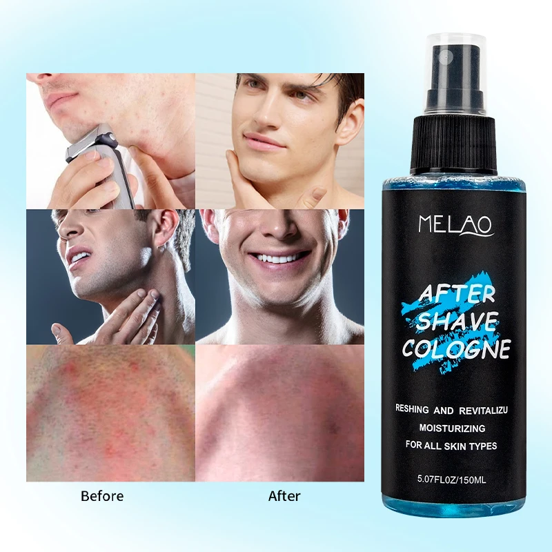 MELAO Cologne Aftershave Relieve Dry Shaving Pain Beard Calm Skin Care Men After Shave Cologne Liquid Shaving Spray