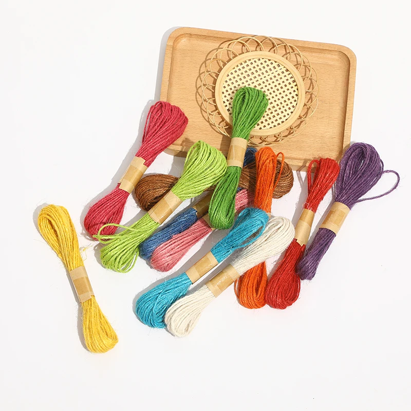 Light braided raw nature jute rope vintage survival jute hemp rope yarn1mm 2mm 4mm 6mm 8mm 10mm 12mm 14mm