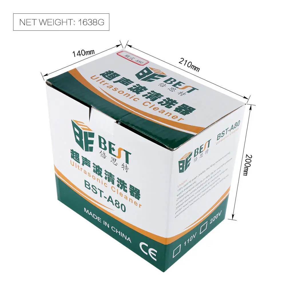 Amazon горячие продажи BEST-A80 сталь стоматологический ультразвуковой очиститель для домашнего ультразвуковые