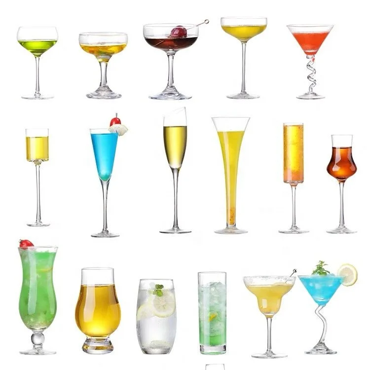 Thin Stem Hand Blown Champagne Glass Flutes Lead Free Crystal Clear Champagne Glasses cup