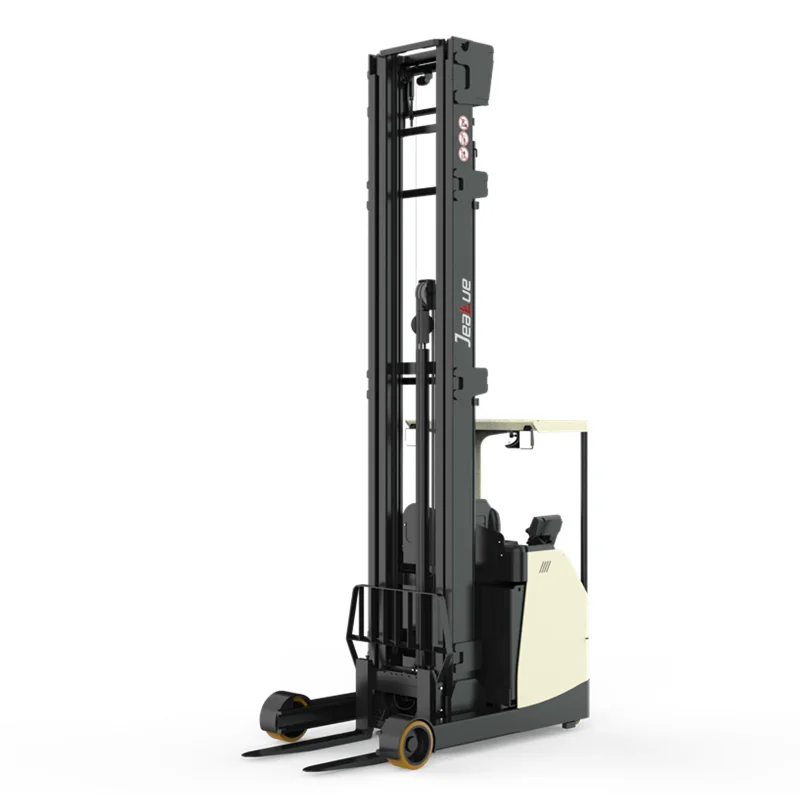 Aisle Reach Stacker 1.6 Ton Electric Pallet Reach Forklift Truck For warehouse