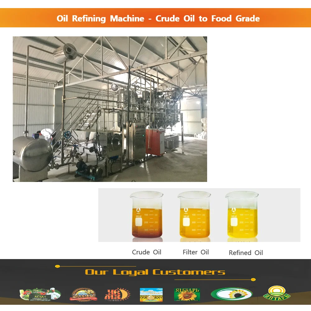 Small Edible Crude Oil Refining Equipment Mini Oil Refinery Machine Small Scale for Oil Plant