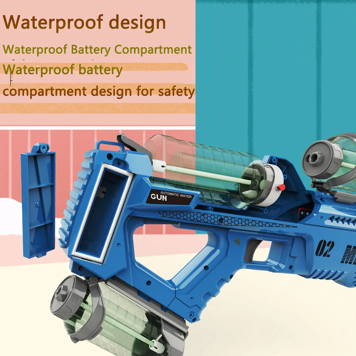 High Speed Motor Long Distance Electric Water Gun  Powerful Bettery Powered  for Adults Summer Outdoor Toys