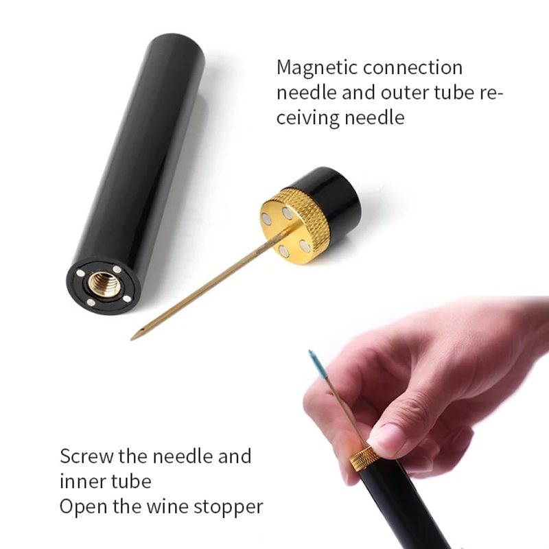 New style lipstick type pneumatic bottle opener Needle type pneumatic bottle opener wine corkscrew