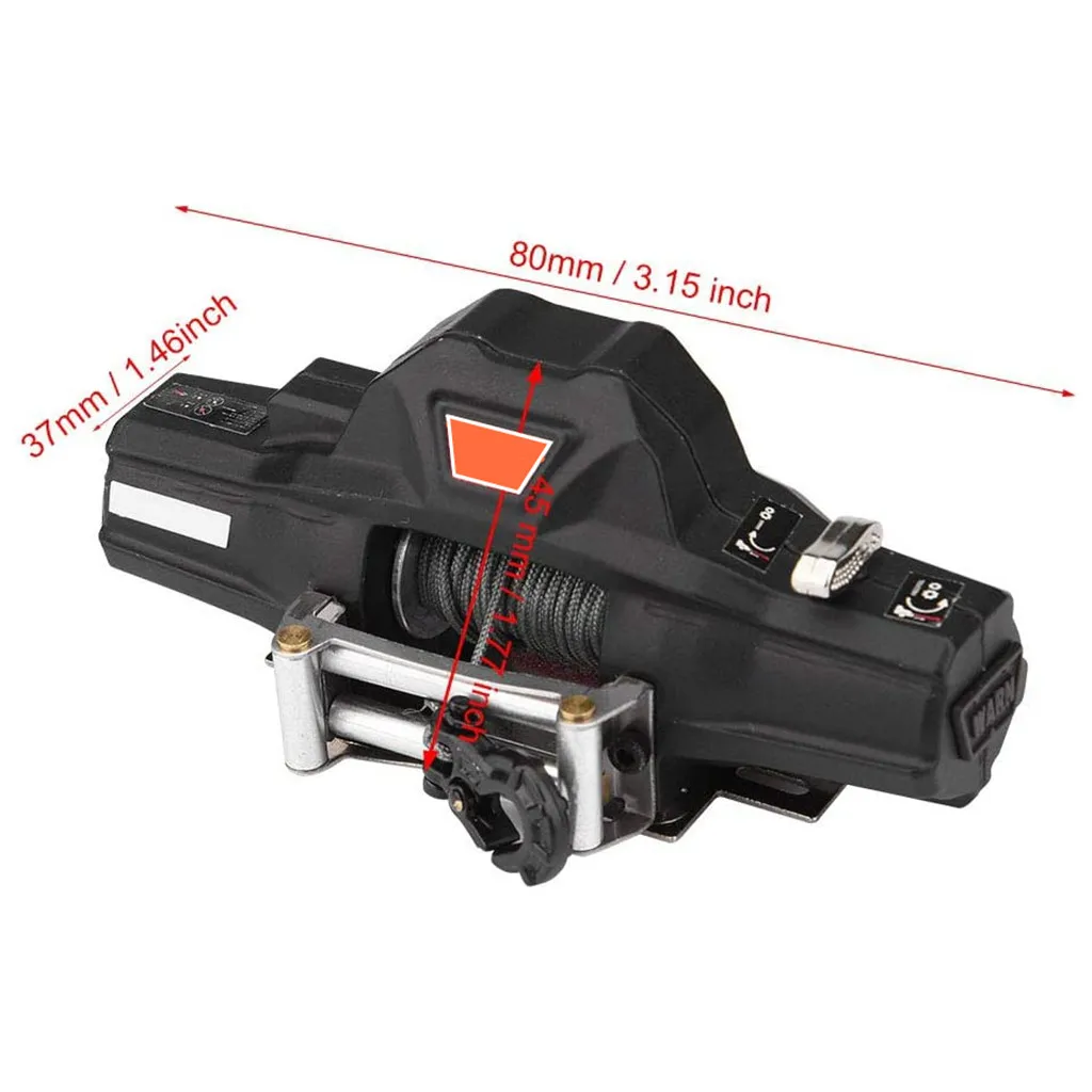 RC Dual Motors Automatic Winch Wireless Remote Controller System for 1:10 RC Crawler Car Axial SCX10 90046 TRX4 TRX6