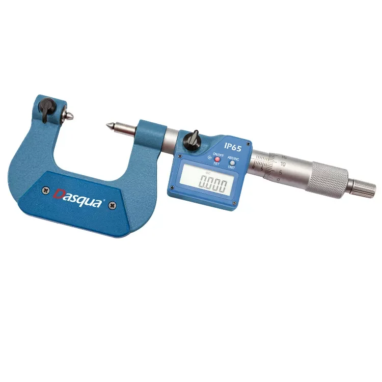 Dasqua 0-25 мм IP65 вращающийся тип шпинделя цифровой резьбовой микрометр