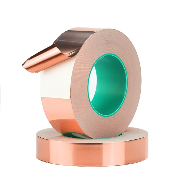 Double Side conductive copper foil tape 50m copper adhesive tapes EMI self adhesive copper foil tape
