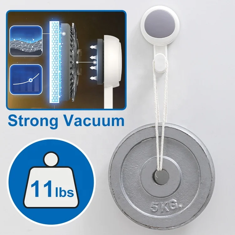 TAILI Plastic 5KG Powerful Heavy Load Storage Vacuum Suction Cup Hook Wall Hanger Bathroom Suction Hook
