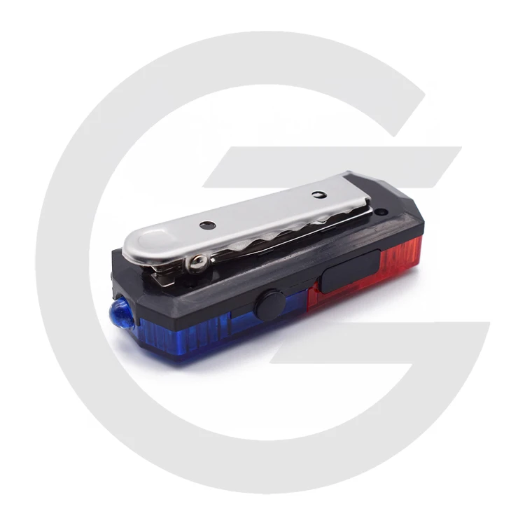 Safety Traffic Shoulder Lamp Red Blue LED Strobe Flashing Shoulder Light