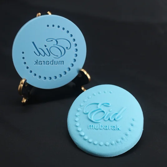 NEW EID Moon Star Temple Mubarak Eid Letter Embossed Cutter Mold Cookie Cutter Stamp Fondant Cake Tools Cookie Stamp for baking