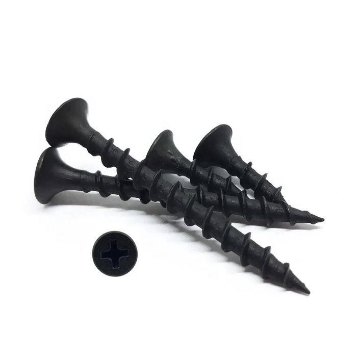 C1022 Hardened Black Zinc Phosphated Bugle Head Phillips Drive Coarse Fine Thread Gypsm Drywall Screws