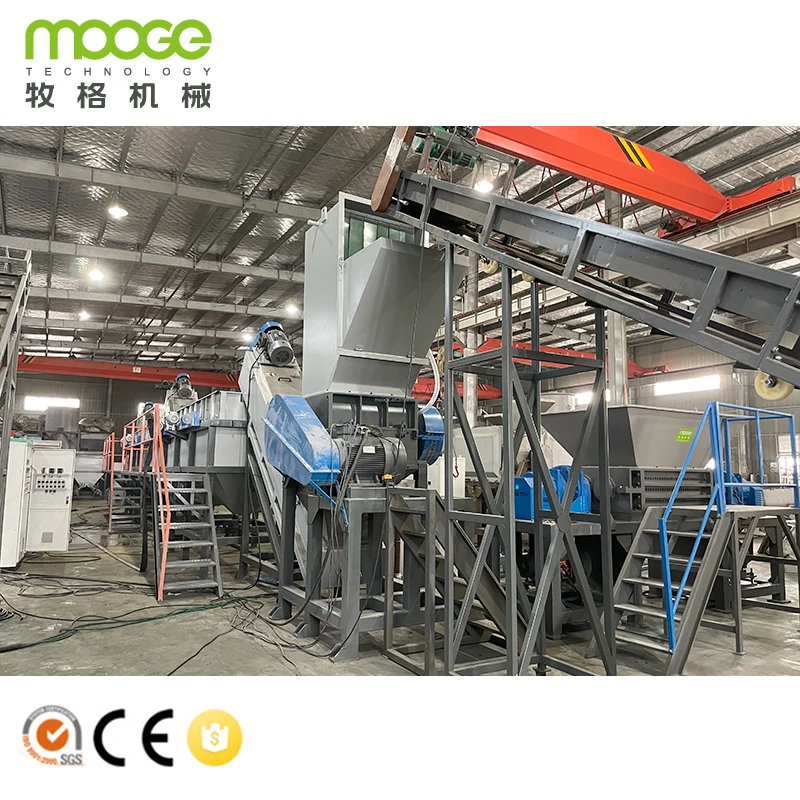 1000kg polythene bags pe pp film plastic washing recycling machine