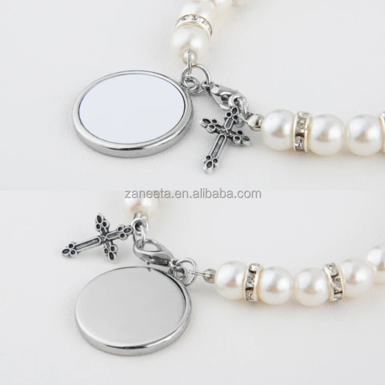 Personalized Printing Blank Sublimation Rosary Bead Bracelet