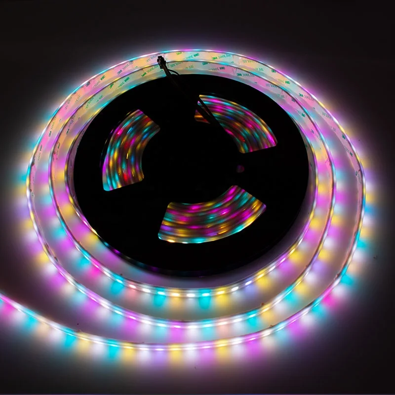 White Black Pcb Ip20 65 67 Ws2815 12V 60 144 Leds Per Meter Rgb Magic Dream Color Led Strip