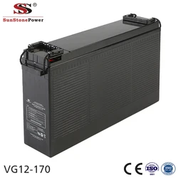 Sunstone Factory Price Front Terminal Battery AGM 12V 170AH For UPS Power Backup UL Approved Maintenance Free Storage Battery